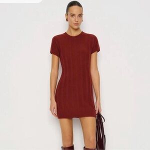 Reformation Burgundy Mini Dress